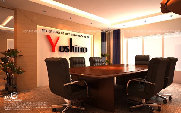 Thiết kế, thi công nội thất văn phòng Yoshino Giải Phóng