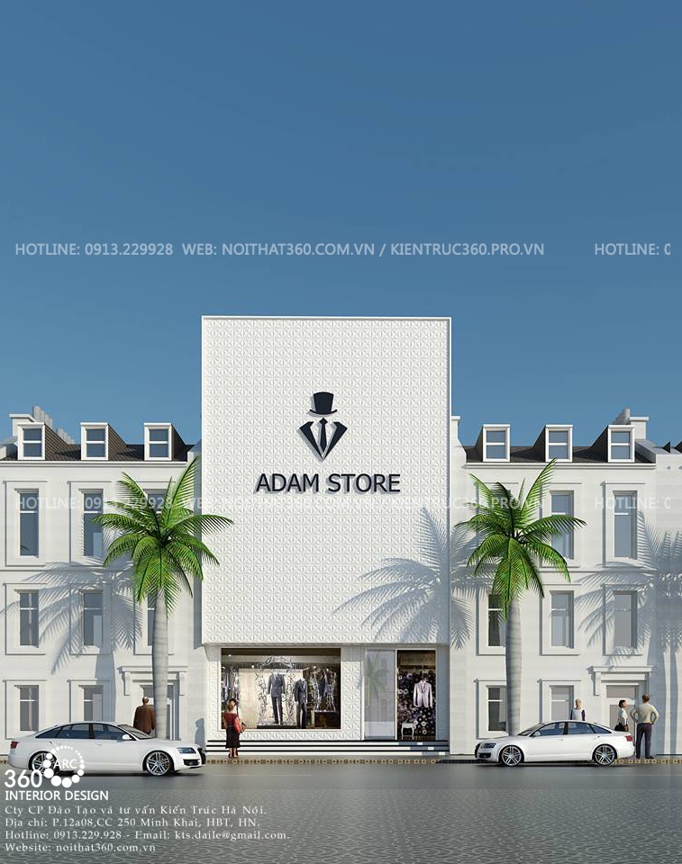 Thiết kế nội thất shop thời trang Adam store
